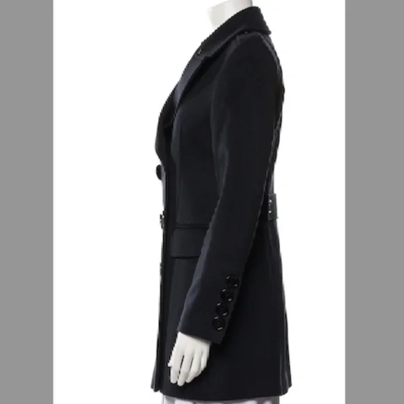 Burberry London Virgin Wool and Cashmere Peacoat (Size: M) - Picture 2 of 7